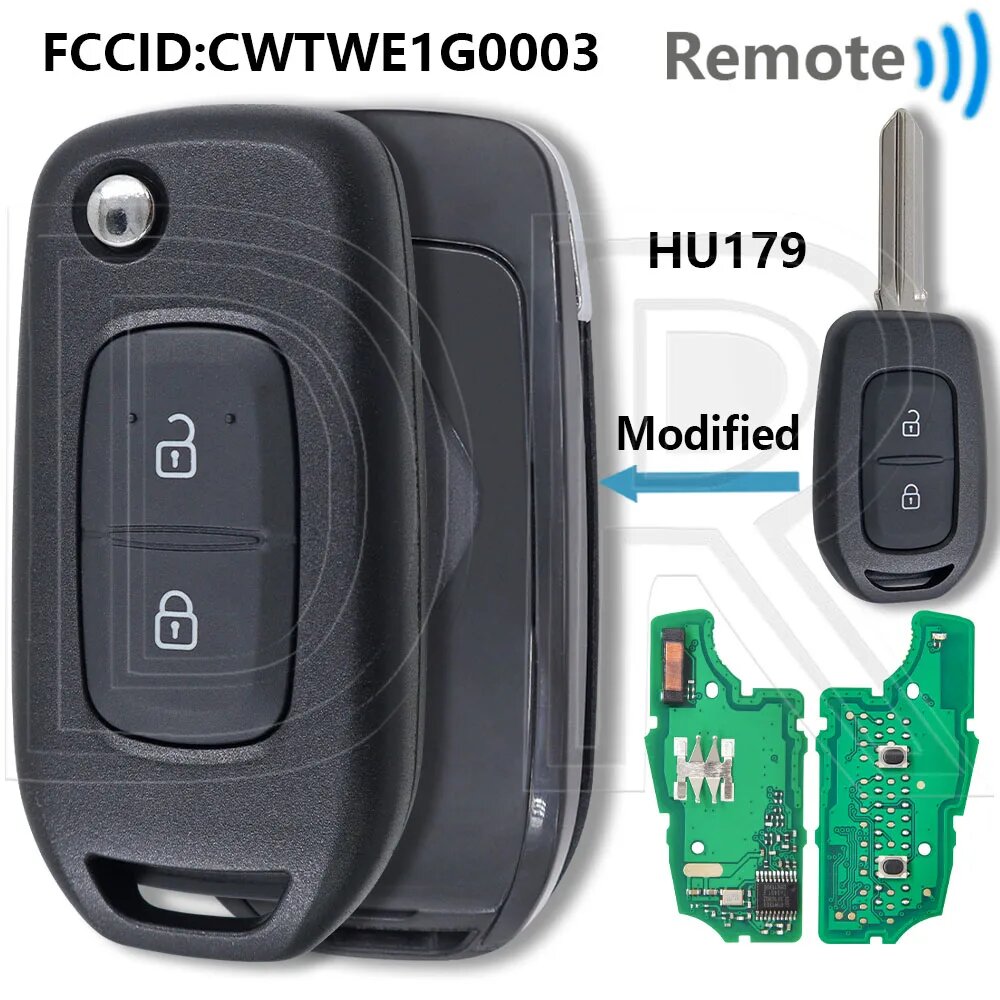 Отличный модифицированный складной CWTWE1G0003 4A чип 433 МГц автомобильный Black HU179