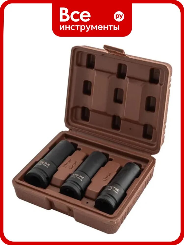 Головки ударные FORSTIME набор 3 предмета, 1/2 (17, 19, 21 мм, 6гр.) FT-4032TH(63328)