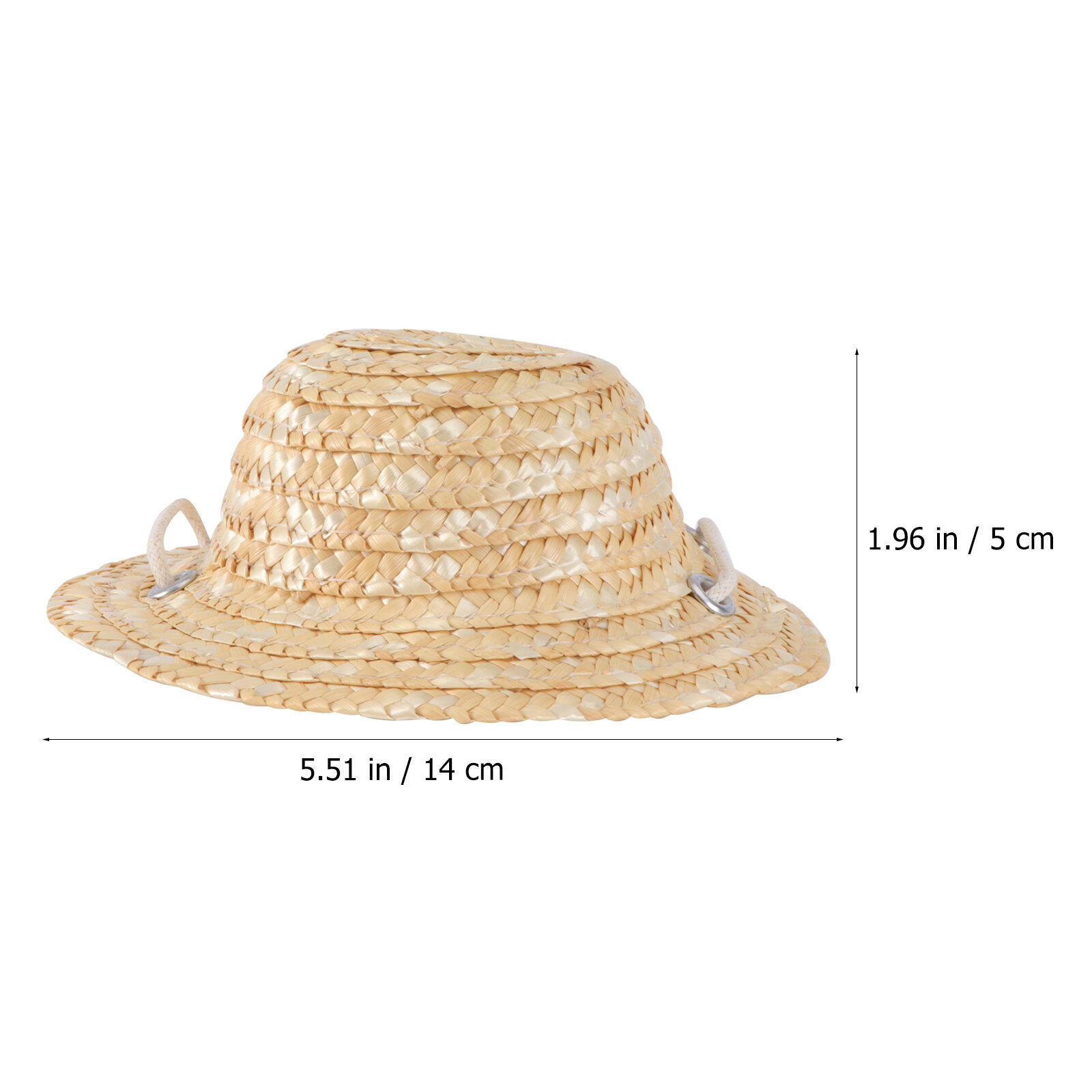 1 Pc Кот Шляпа Из Соломки Прелестная Детальная Защита От Солнца Для Пет 14x14 Cm