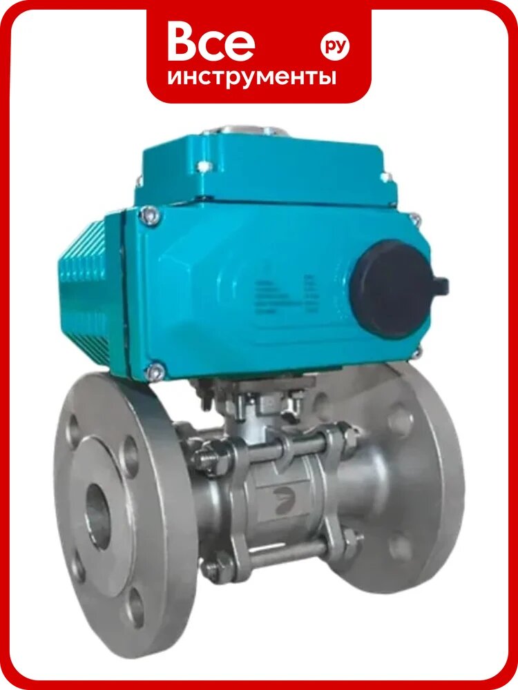 Кран шаровый фланцевый NEWKEY (3PC), DN25 (1), AISI304, PN16, с электроприводом AC 220V (С-03) NK-BFp25/4*PEAH30