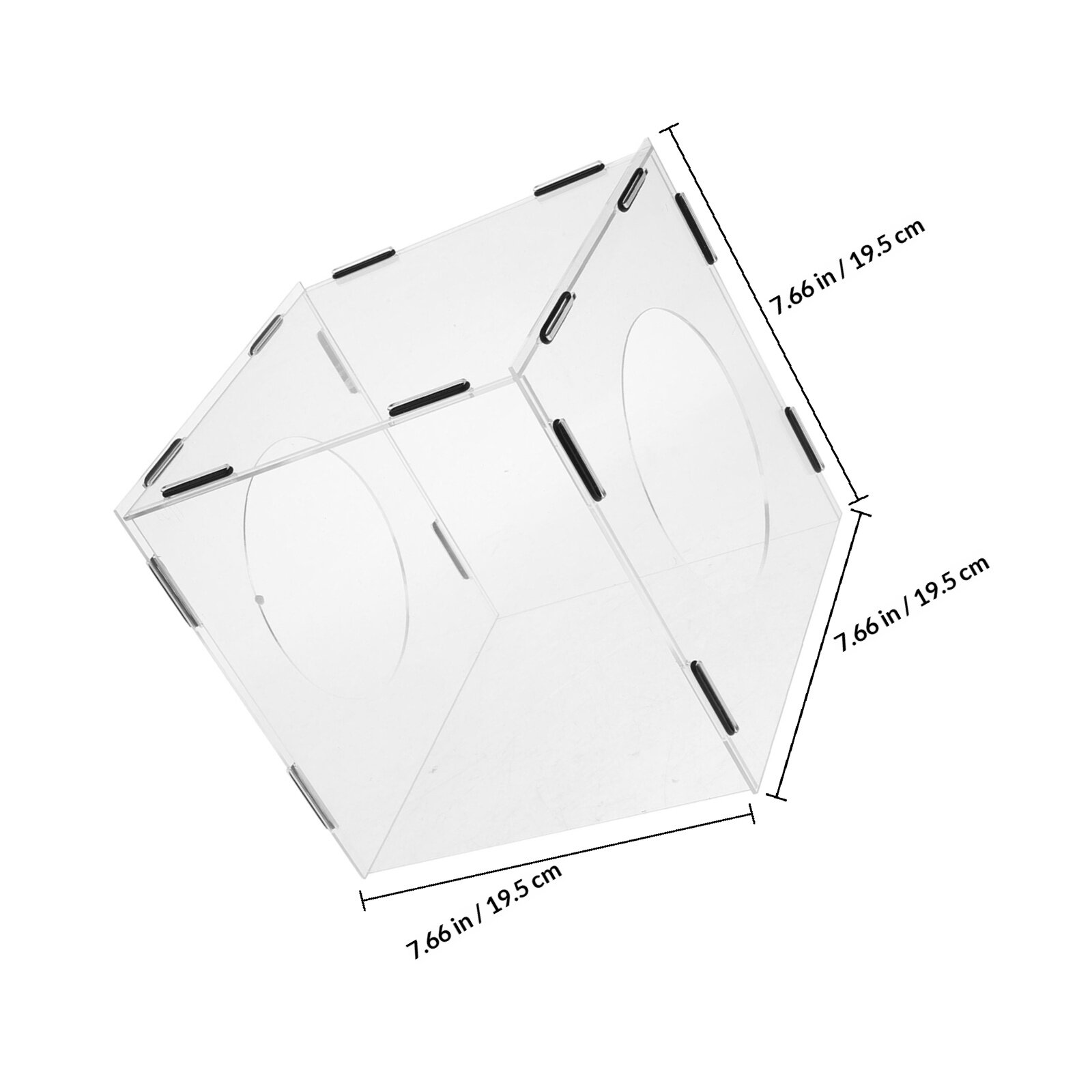 Прозрачный Акриловый Чехол Для Шлифовки И Полировки Камня 19.50X19.50X19.50CM