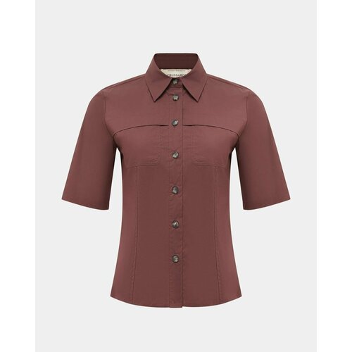 фото Блуза trussardi, размер 40, бордовый