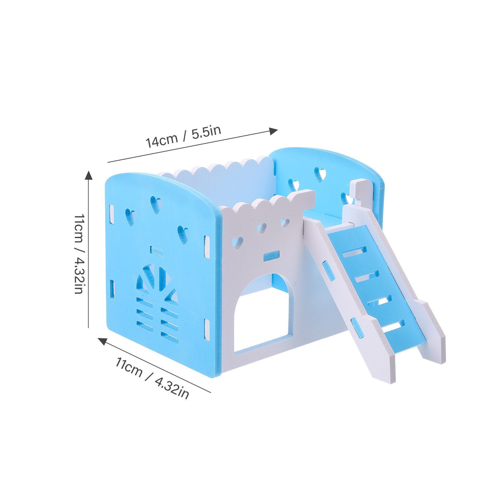 Домик Для Хомячков Из PVC Прочный И Безопасный 14.00X11.00X11.00Cm