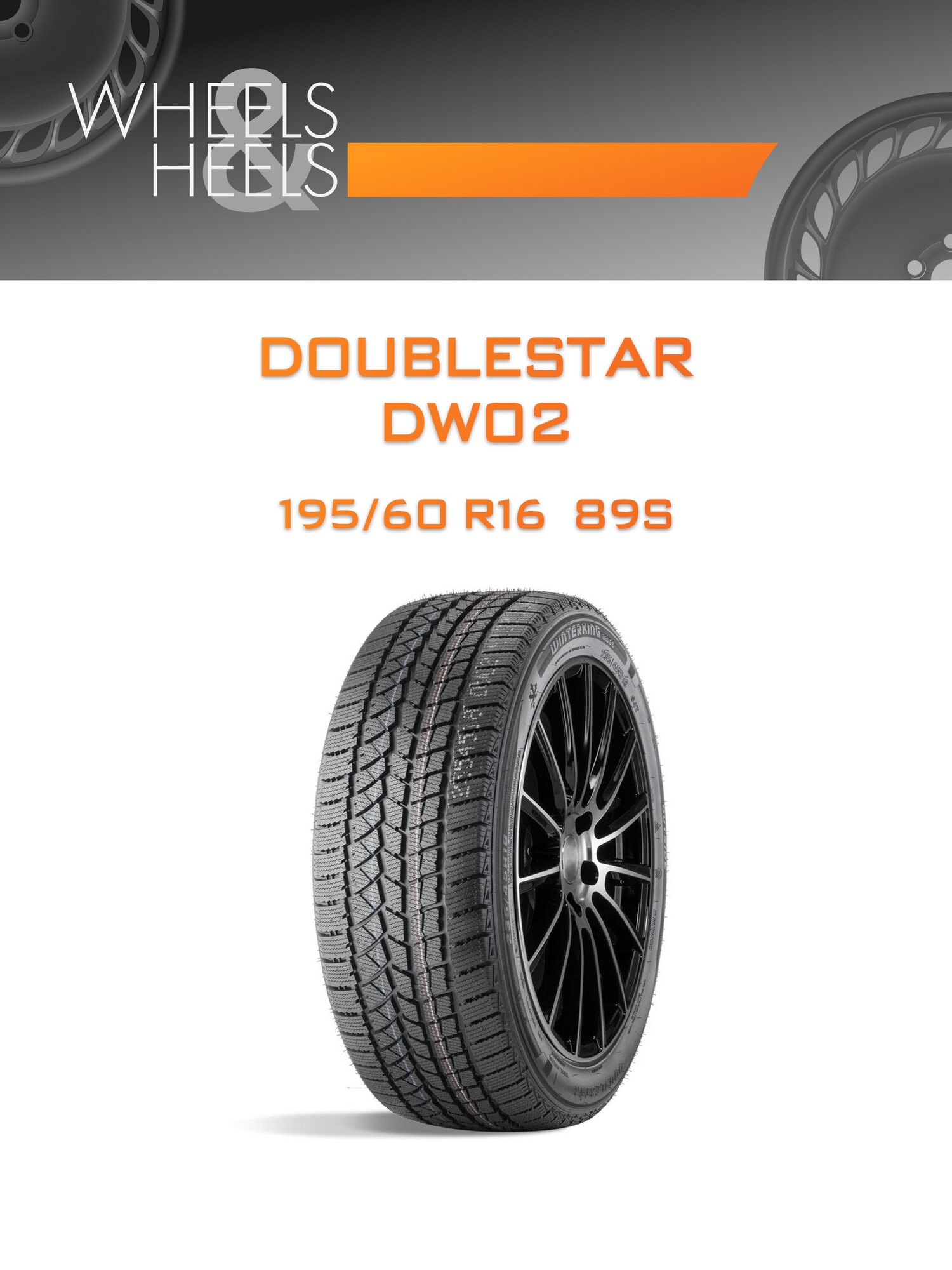 Шина автомобильная DoubleStar DW02 195/60 R16 89S WINTER, зимняя, универсальная