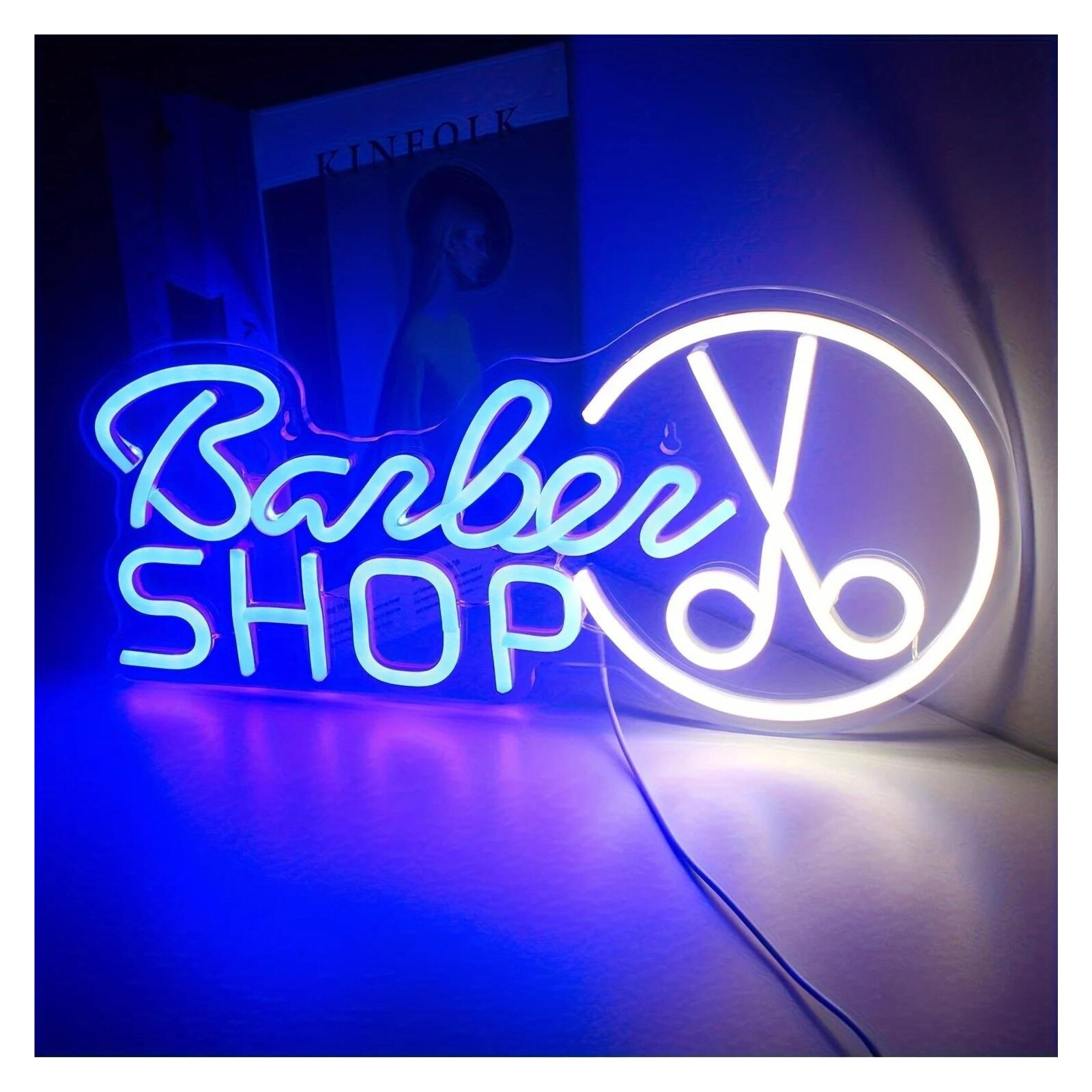 Barber Shop Неоновая Вывеска С Надписью 40смx19см