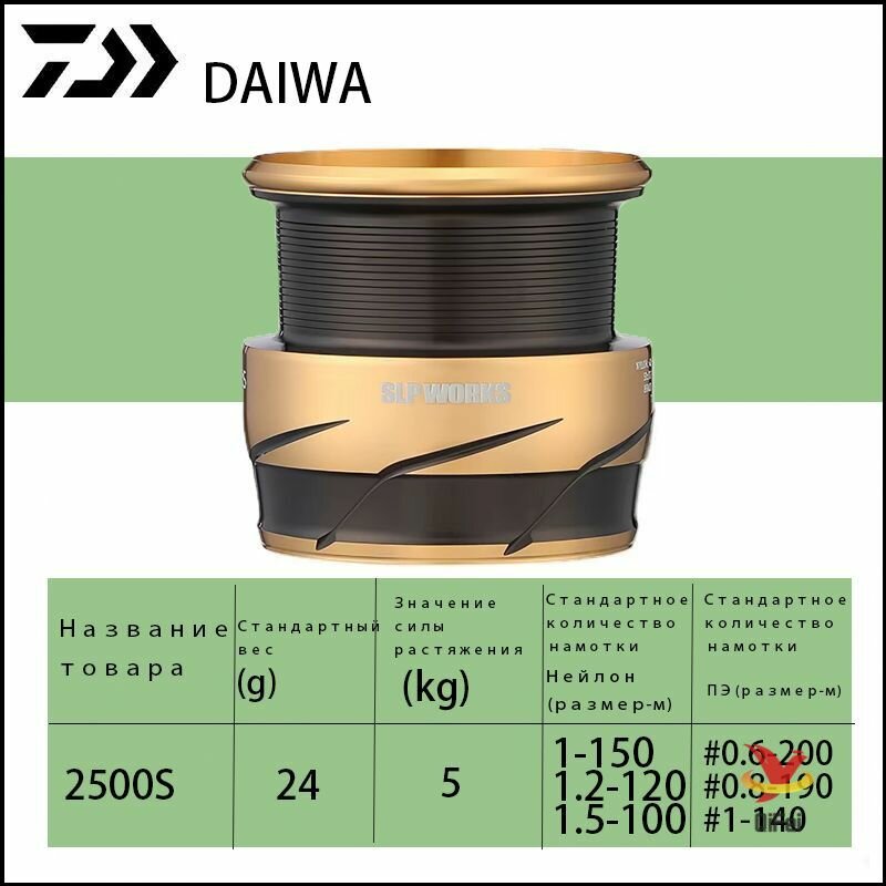 Качественная чашка 2500S для спинингового колеса DAIWA 24 SLPWLT TYPE, SPOOL3, часть модификации-/