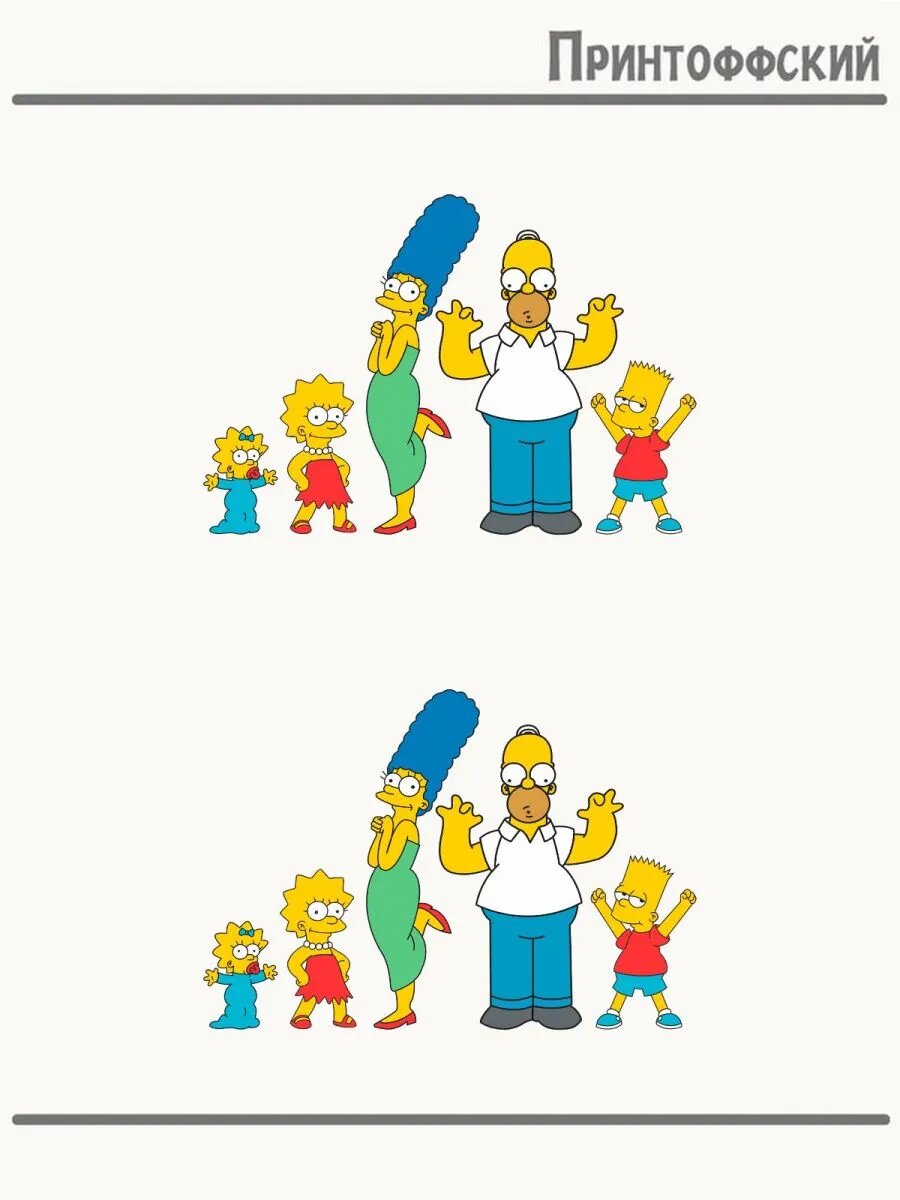 2-е (Две) Термонаклейки simpson мультик симпсоны семья