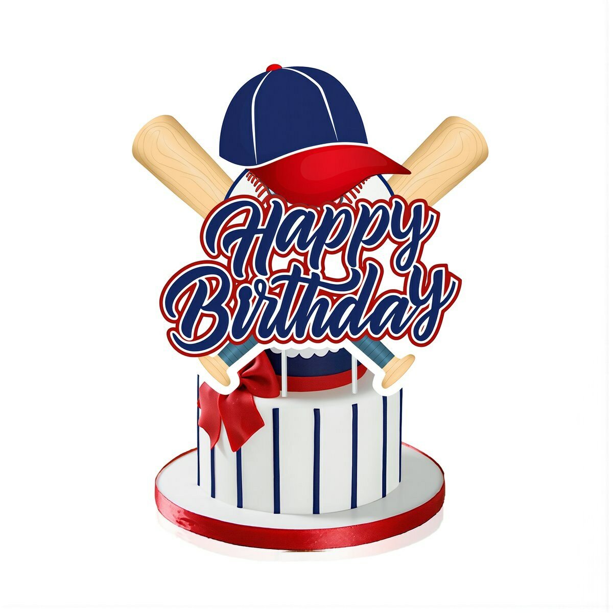 Вы можете использовать готовый комплект декора для бейсбольной вечеринки, подвесные флажки, топпер для торта, украшения для спортивного мероприятия дома в выходные дни, Большие бейсбольные вставки