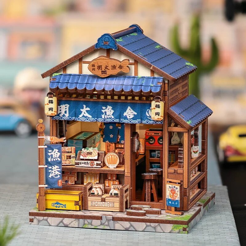 CUTEBEE Миниатюрный деревянный кукольный домик Book Nook CWGA114