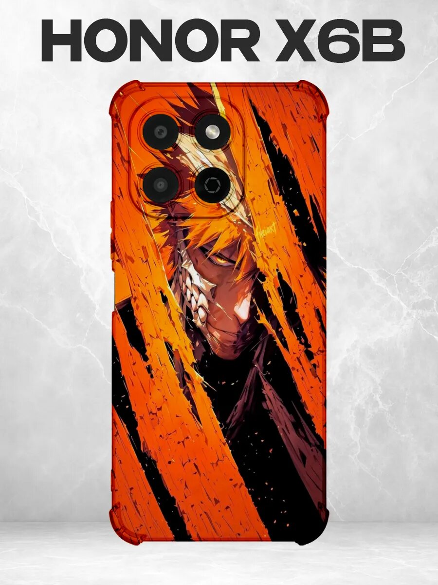 Чехол на Honor X6B Блич Ичиго оранжевый