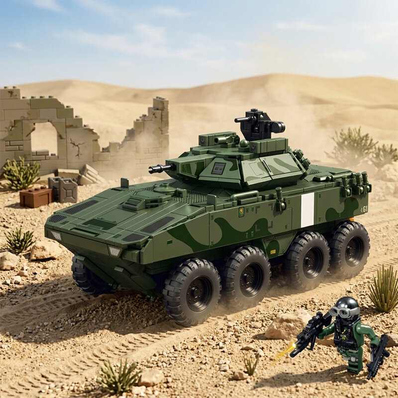 Leyi Delta Military Series LAV-G1 Бронетранспортер Образовательные Сборные Блоки Игрушки (66103)