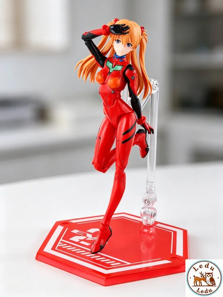 Фигурка Аска 13.5 см в красном боевом костюме из серии S.H.Figuarts (Bandai)