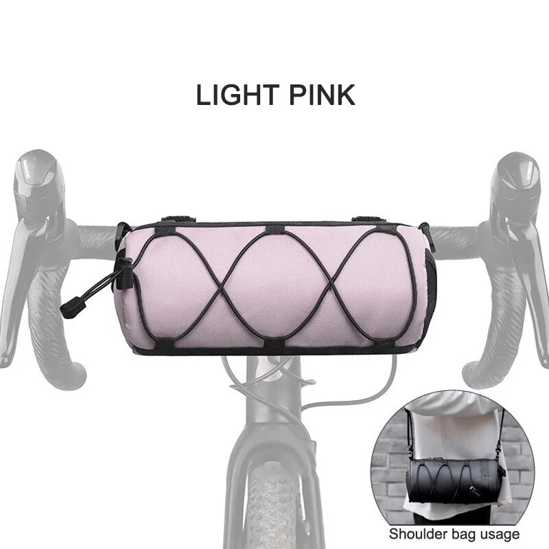 Полиэстер велосумка на руль Розовый, light pink