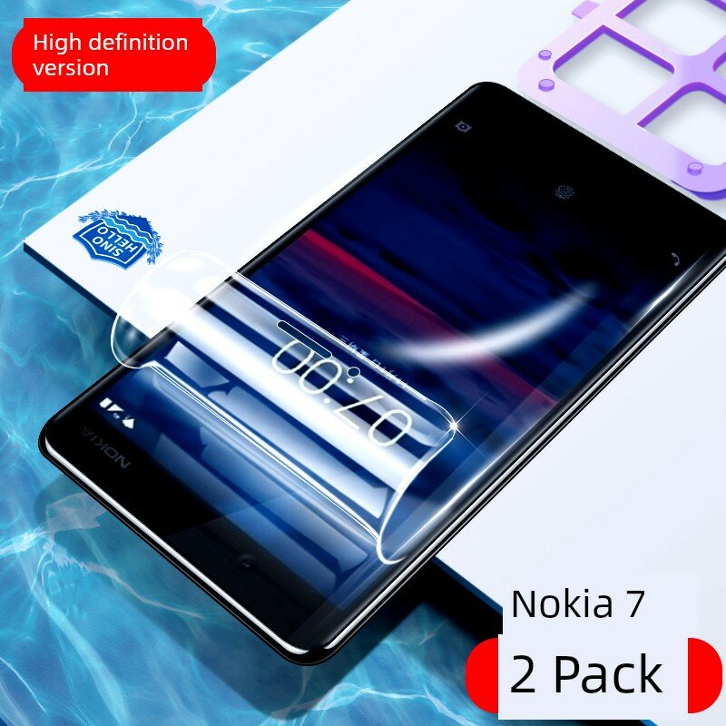 Защитная пленка для экрана Nokia 7 на водной основе, без белых краев, с анти-синим светом, комплект из 2 штук