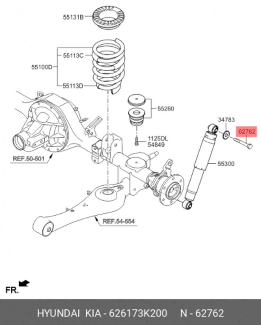 Болт m6 org (Hyundai/Kia 626173K200)