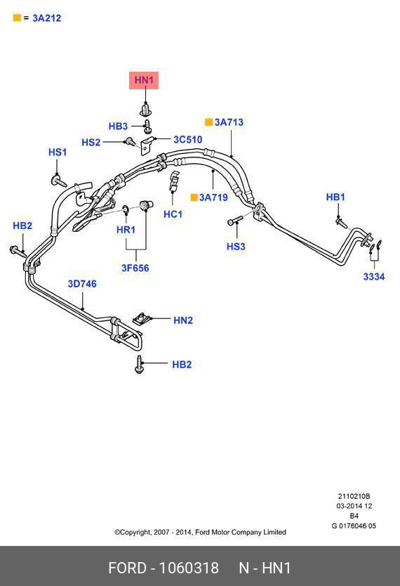 Клипса крепежная Ford 1060318