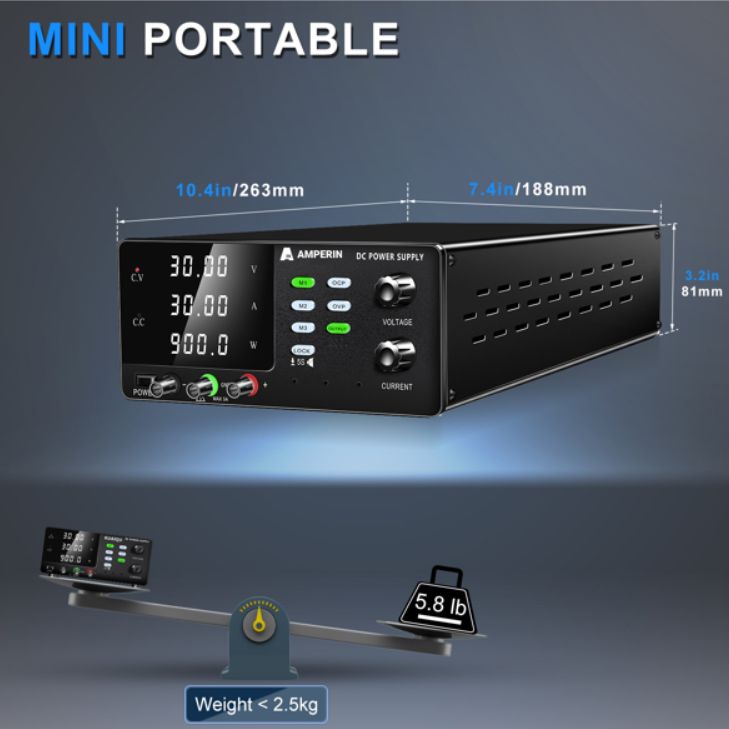 Лабораторный блок питания Amperin AI-MWS3030U 30V, 30A