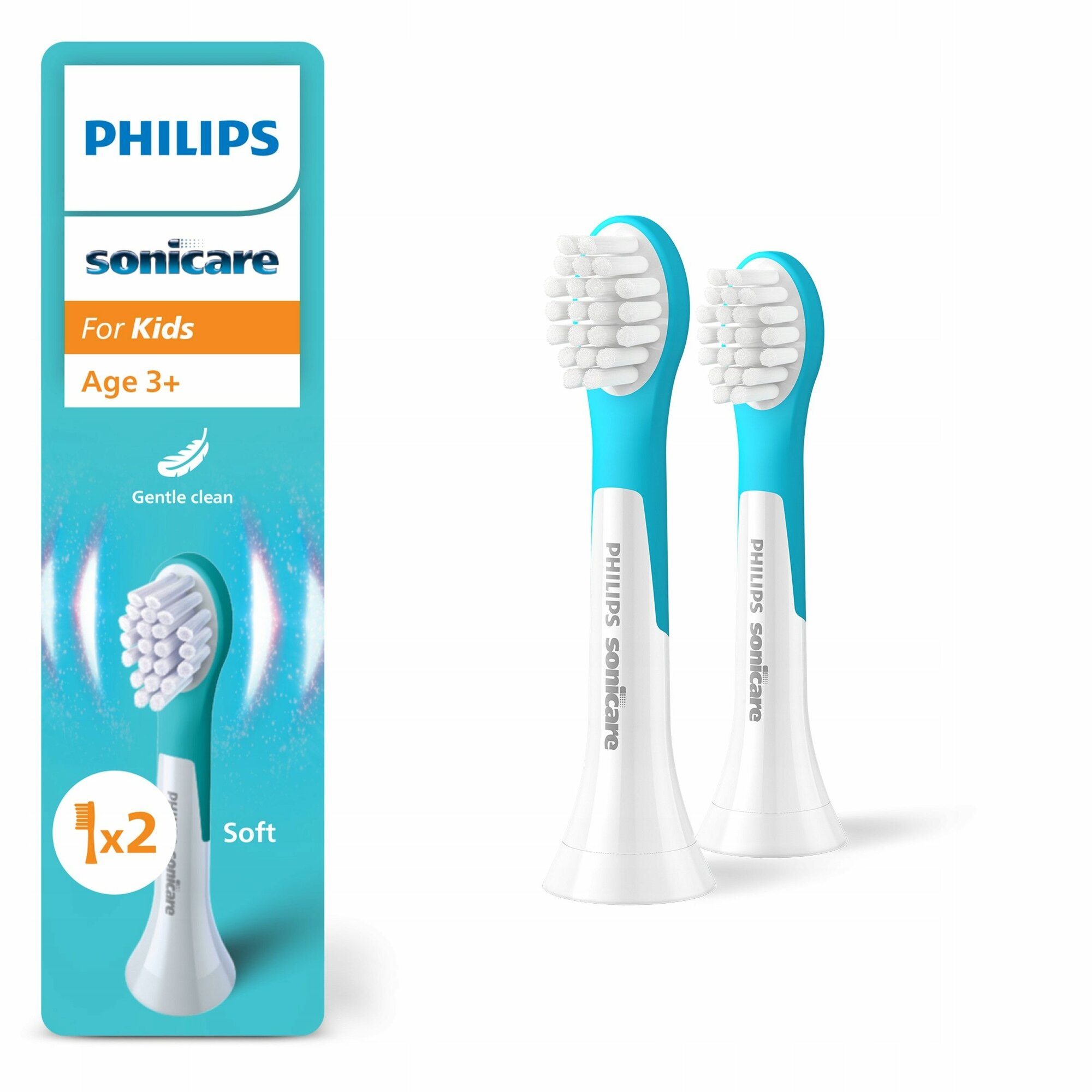 Насадки для детской зубной щетки Philips Sonicare Kids для детей от 3 лет, 2 шт. HX6032/90