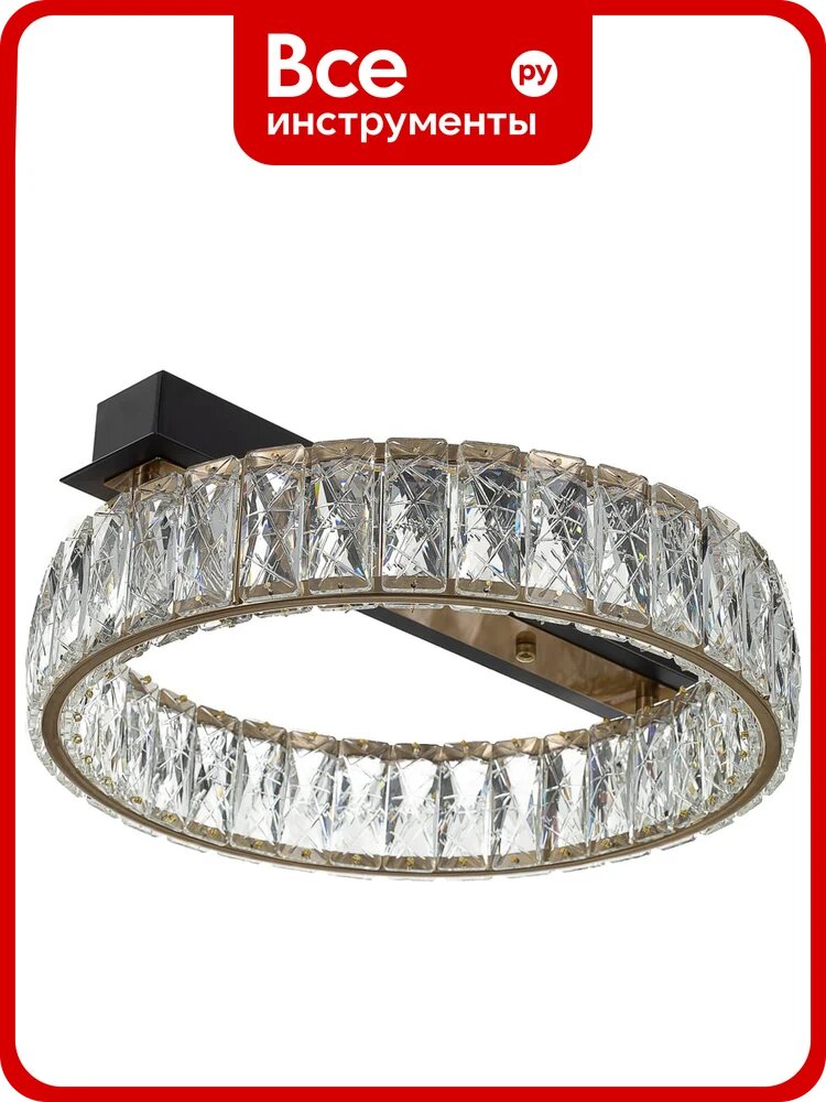 Люстра хрустальная Citilux PALANT LED чёрный+бронза CL325142