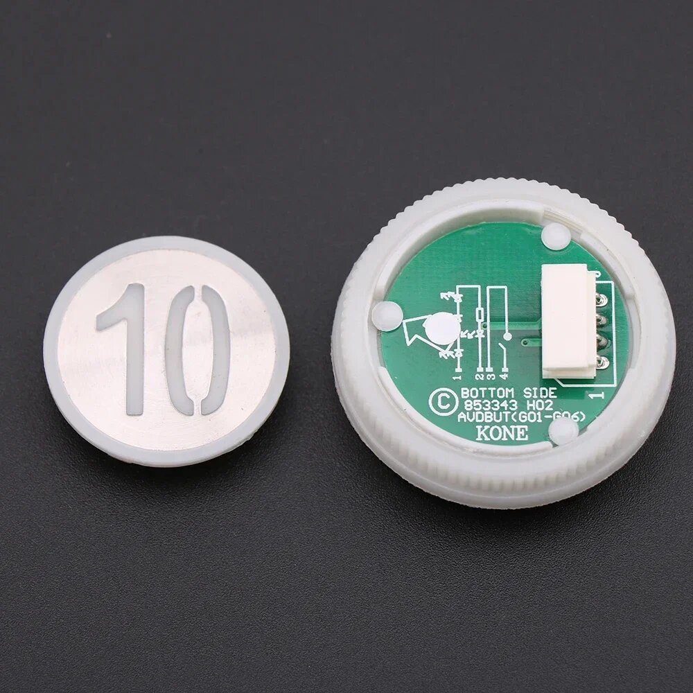 Светящаяся кнопка для лифта KONE Number button 10