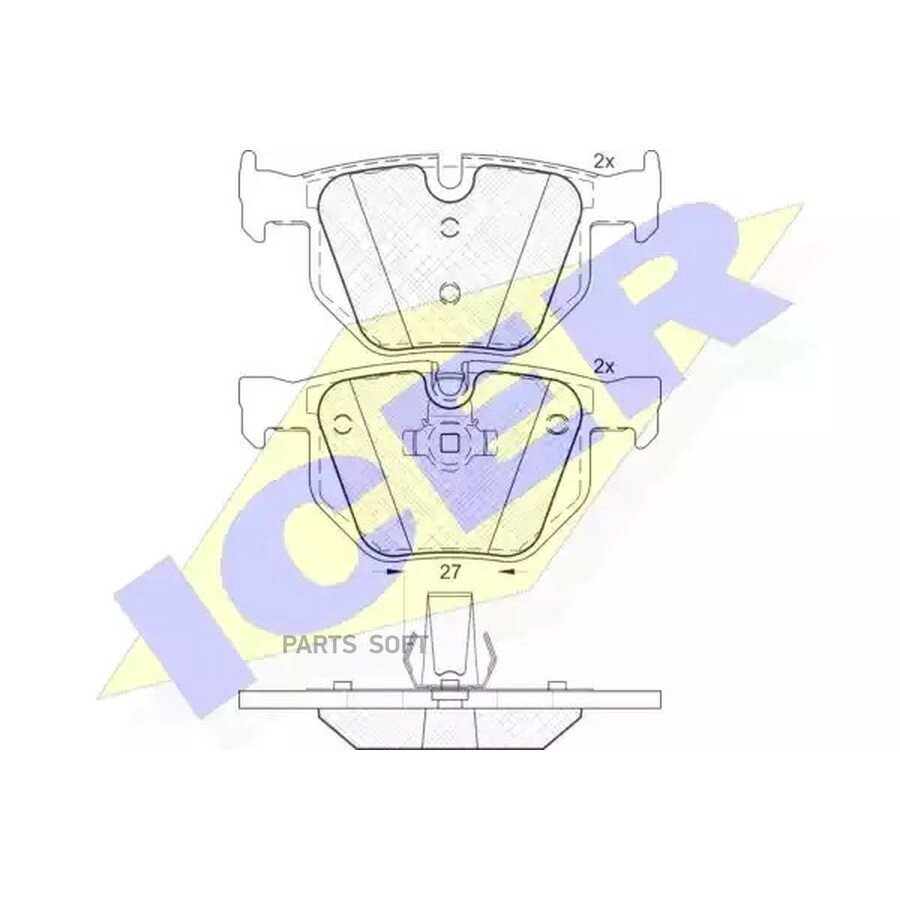 Колодки тормозные BMW E60 = GDB1727 задние ICER ICER 181684 | цена за 1 шт