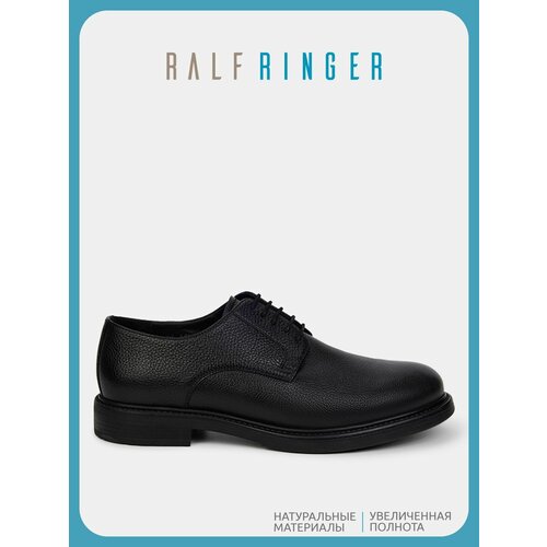 фото Туфли ralf ringer ralf ringer феникс-гранд мужские на широкую ногу демисезонные натуральная кожа, размер 46, черный
