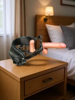 Страпон LOVETOY Woman Strap, с насадками, неоскин, бежевый, длина 18см