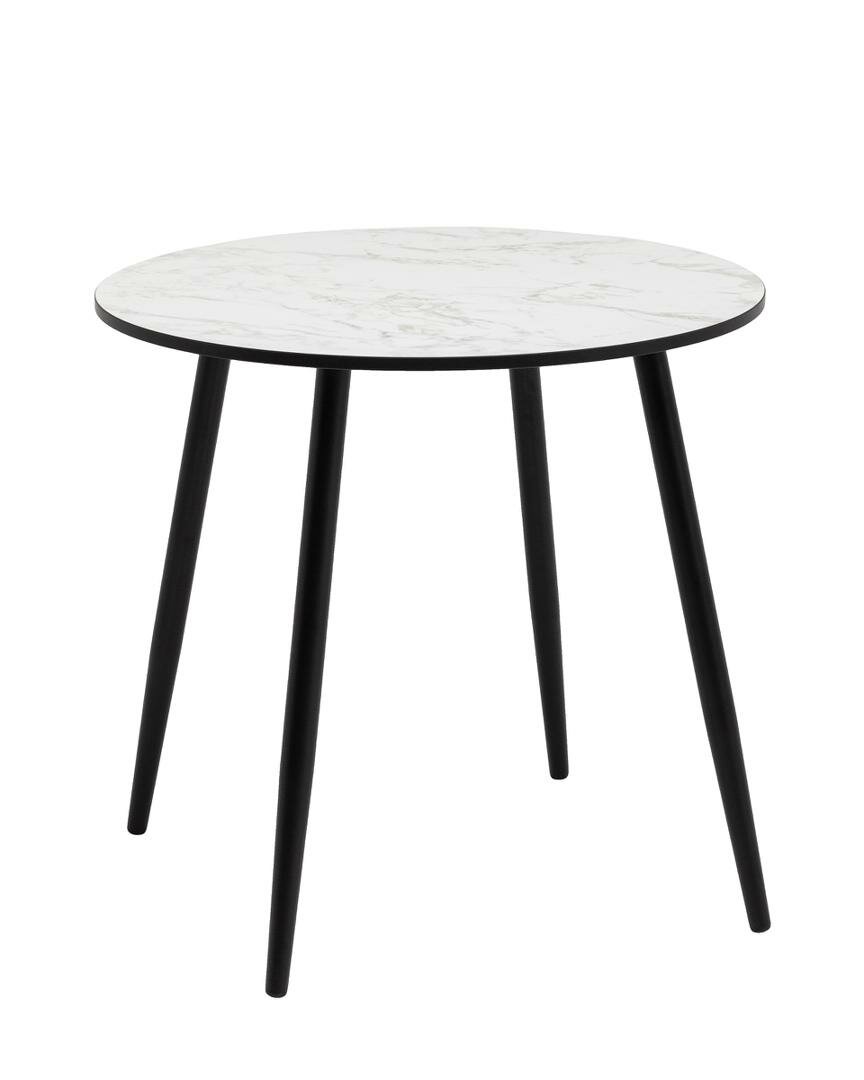 Стол Stool Group Стол Люма 80х80х75 см белый мрамор основание металл черный арт. УТ000043115