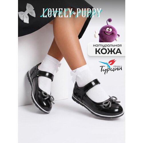 фото Туфли мэри джейн lovely puppy базовая коллекция, размер 25 р. - 15,5 см, , черный