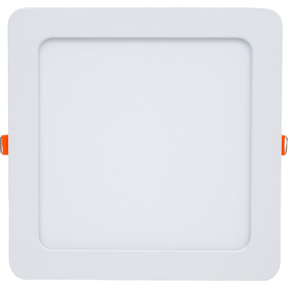 Квадратный встраиваемый даунлайт с драйвером Ecola LED downlight 18W 220V 4200K 225x225x20 DSRV18ELC