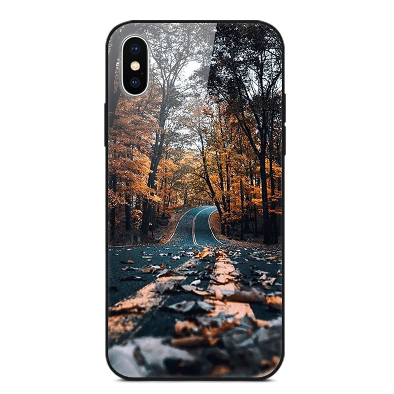 Чехол на iPhone X XS из закаленного стекла, Цвет: 35