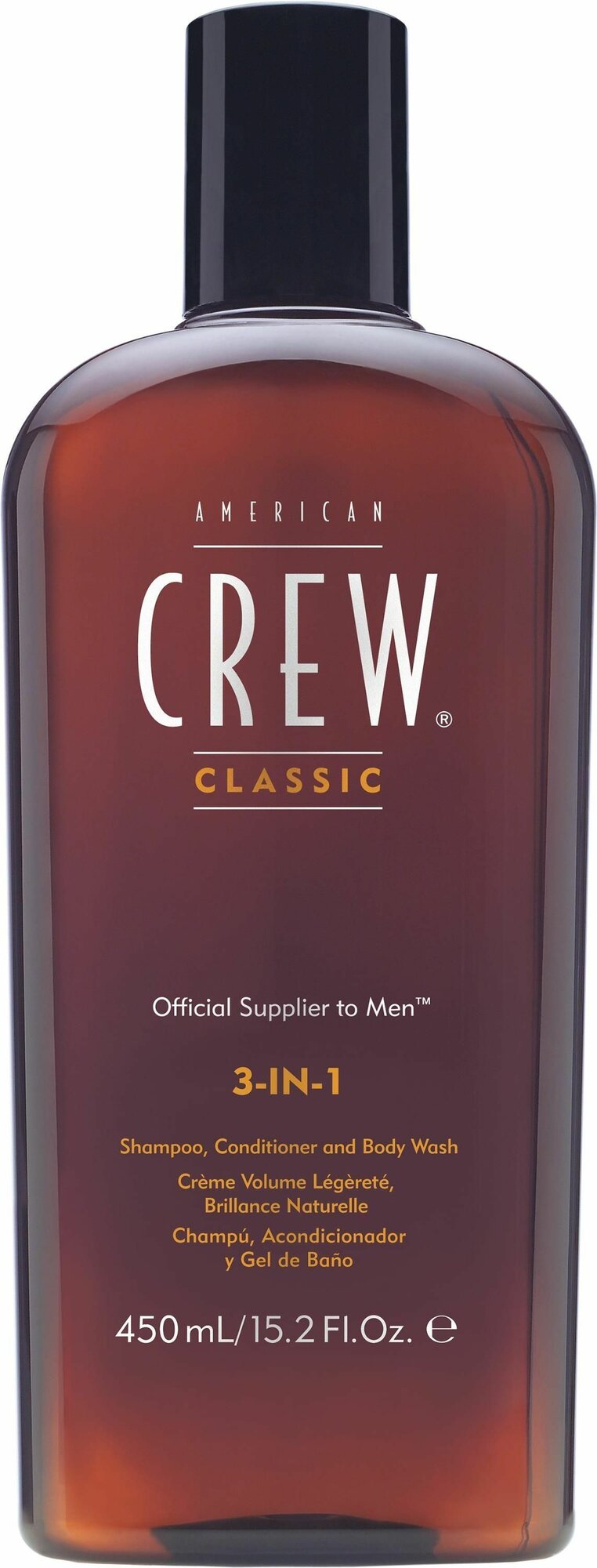 American CREW Classic Средство 3 в 1 (шампунь, кондиционер и гель для тела), 450 мл