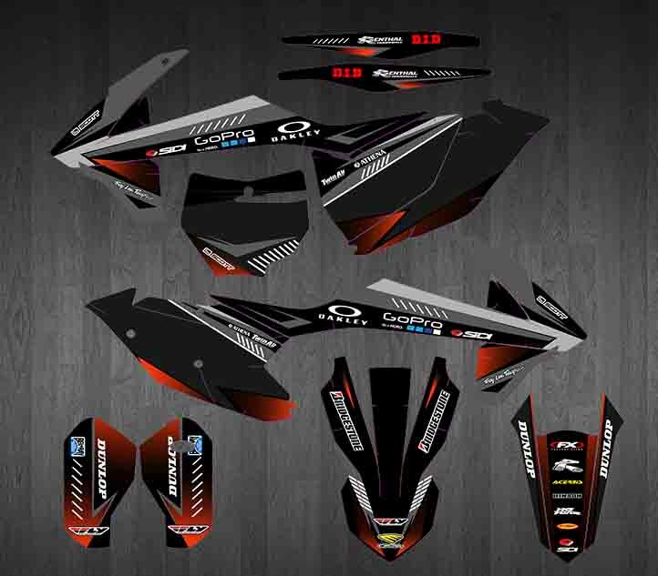 Наклейки KTM EXC 17-19 SX-F 16-18 Кевис K16