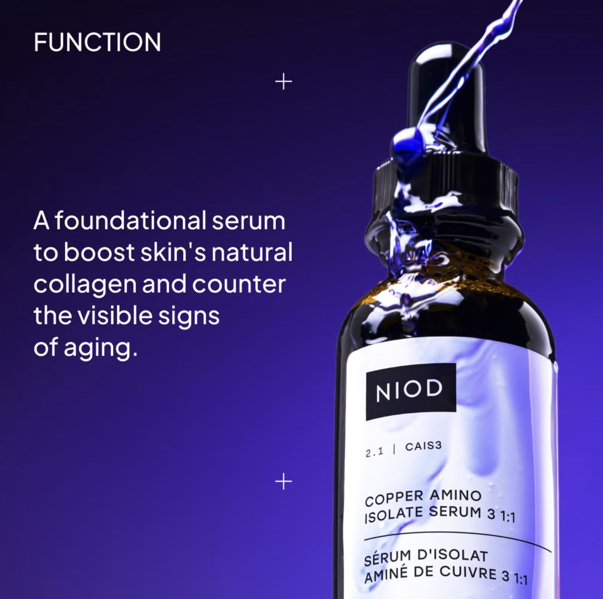 NIOD сыворотка с медью Copper Amino Isolate Serum 3 1:1 15 мл - для омоложения кожи