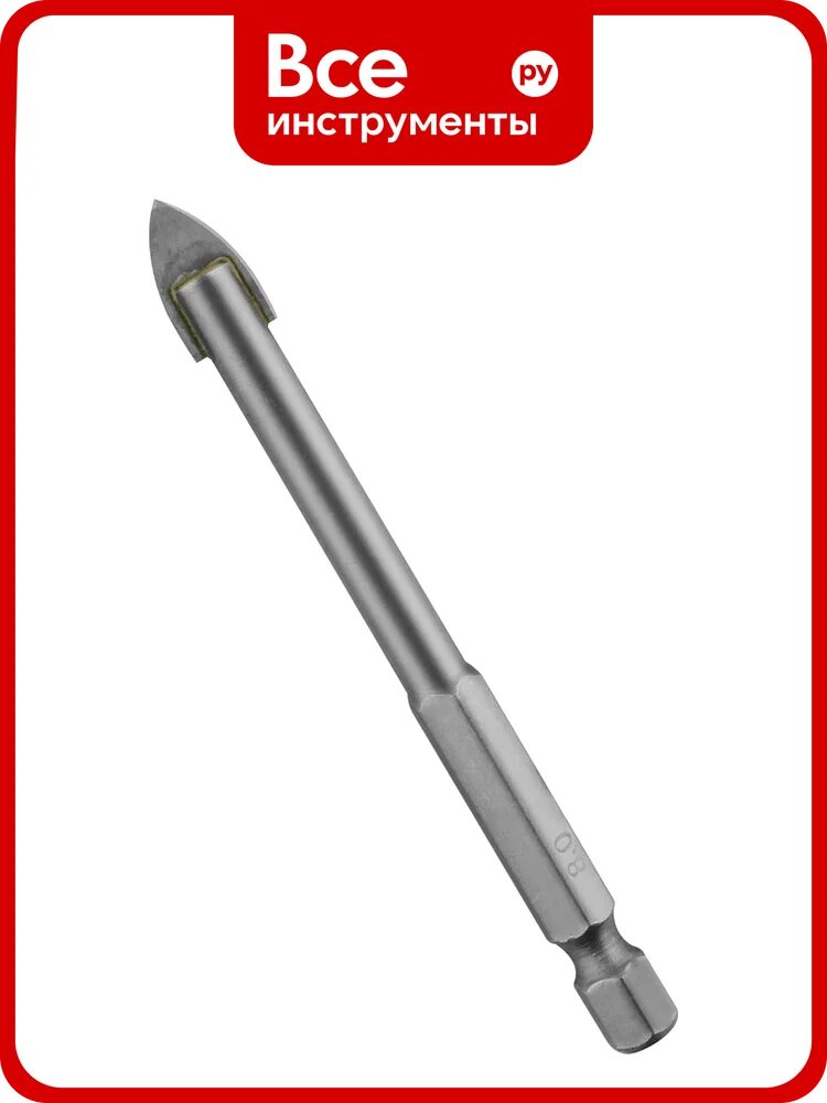 Сверло по стеклу и керамике 8 мм vertextools 335-02-08
