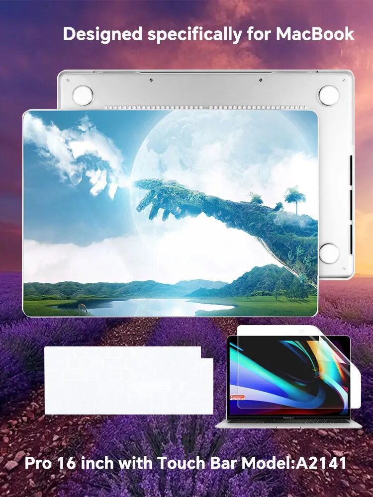 Для чехлом для MacBook Pro 16 дюймов 2020, 2019 года выпуска A2141 с Touch Bar и Touch ID