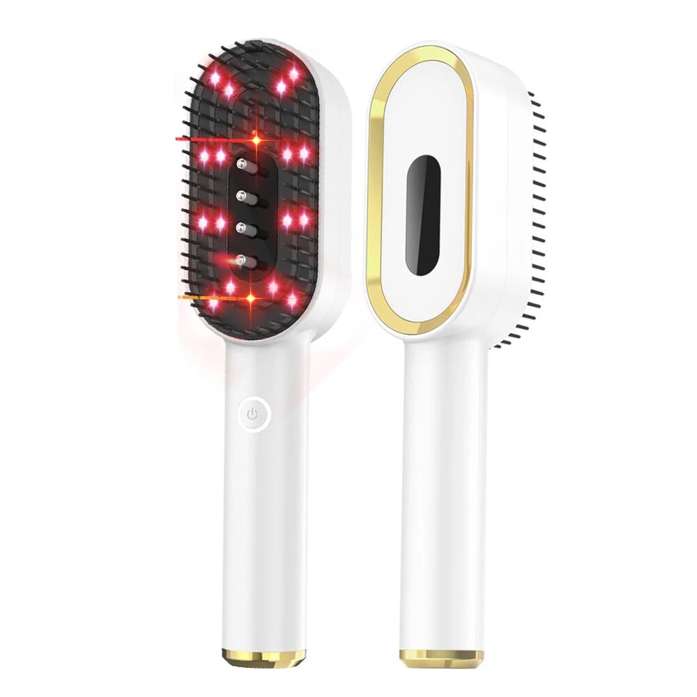 Расческа Для Роста Волос С LED-терапией 3-в-1: Лазерный Массажер Для Кожи Головы С Красным И Синим Светом Для Увеличения Плот.