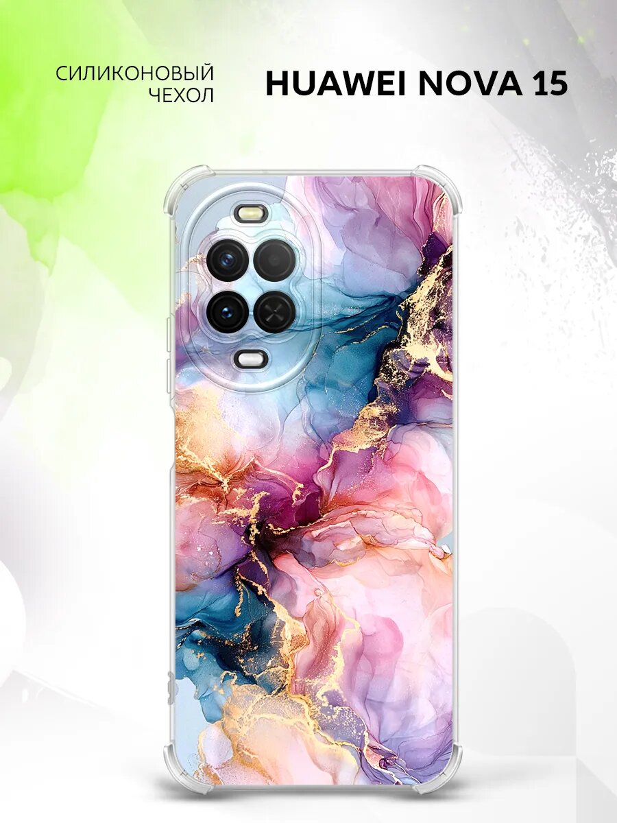 Чехол на Huawei Nova 15, Хуавей Нова 15 бампер, противоударный, с картинкой узор