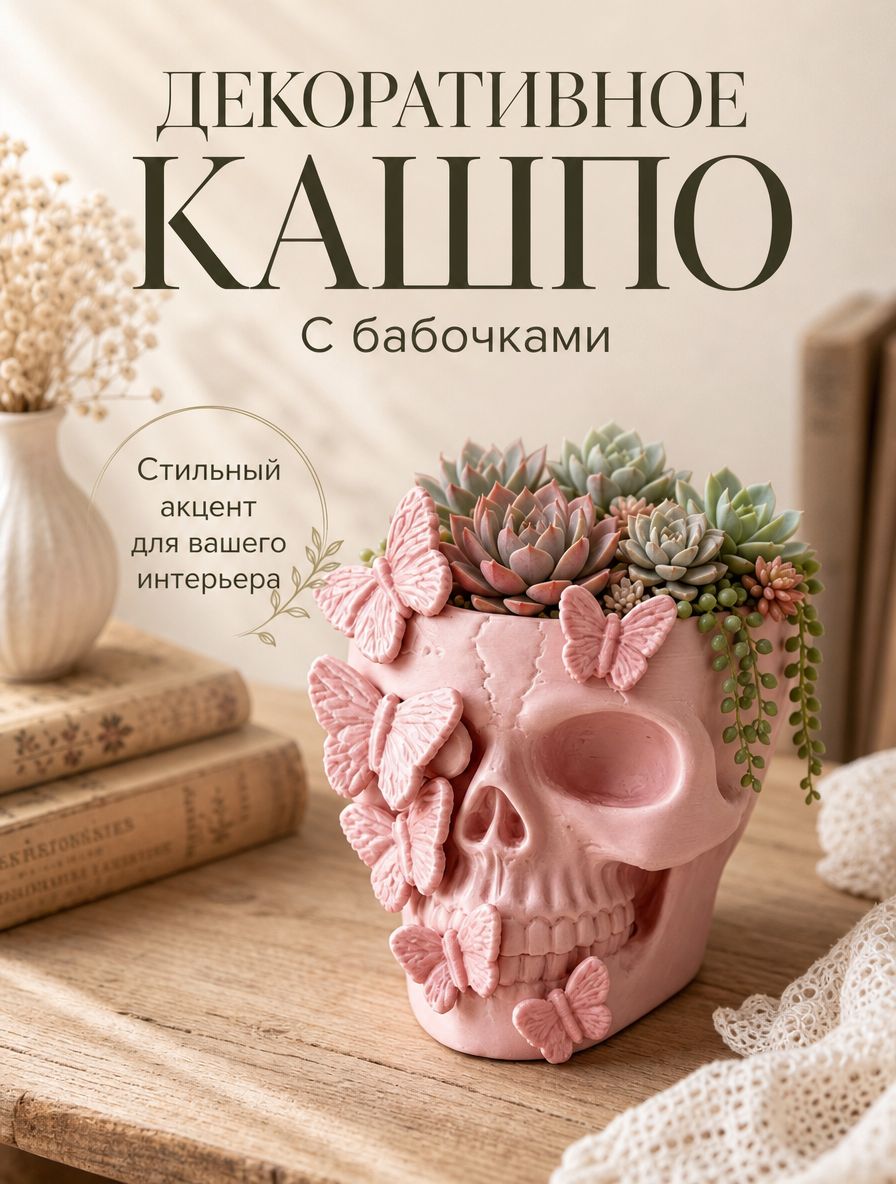 Вазон 1 л, 1 шт, цвет розовый, Артикул: 5687590384, Материал: ABS пластик