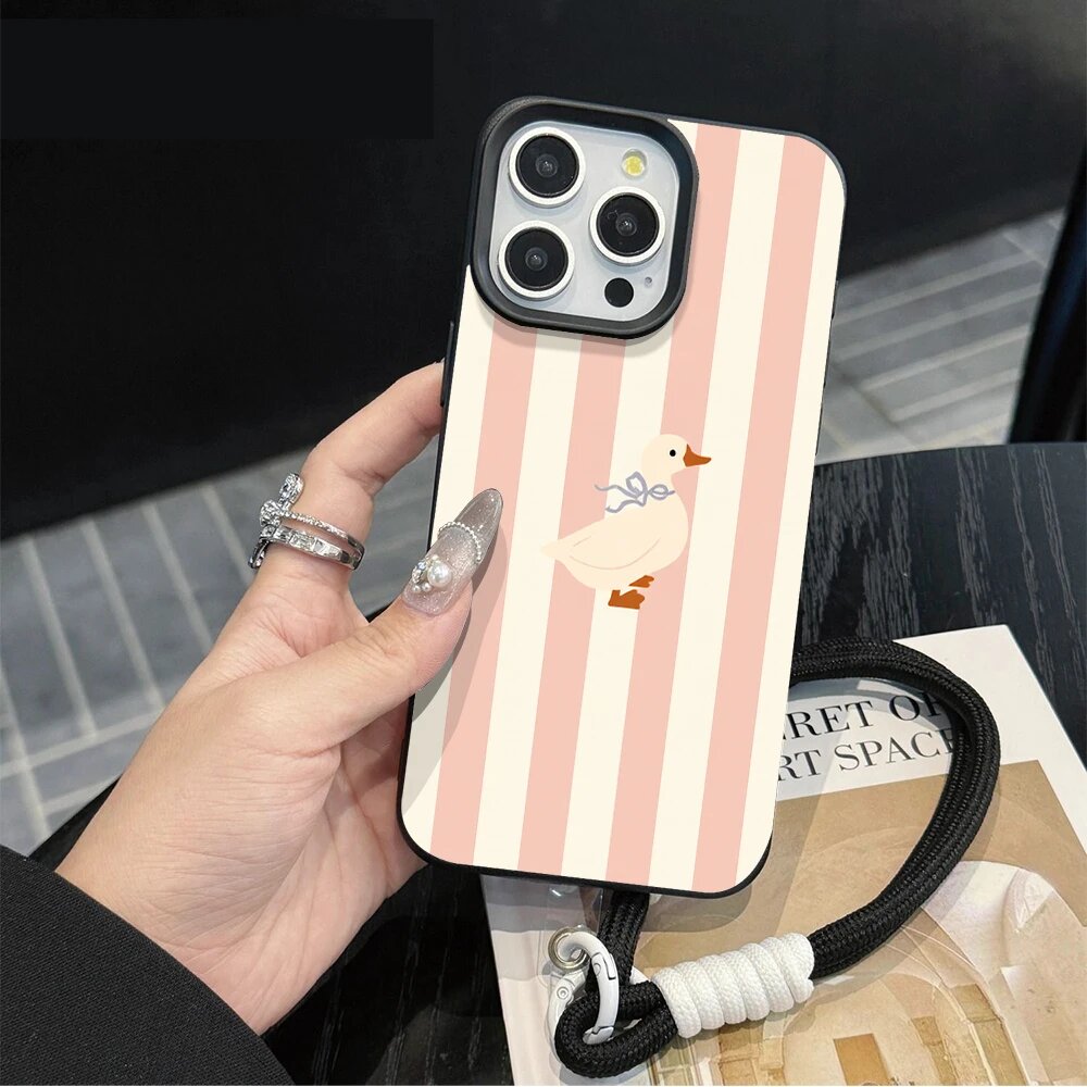 Чехол для телефона с ремешком в полоску для iPhone 17 16 15 14 13 iPhone 16 Pro, SC04-HE-P8790-PJ02