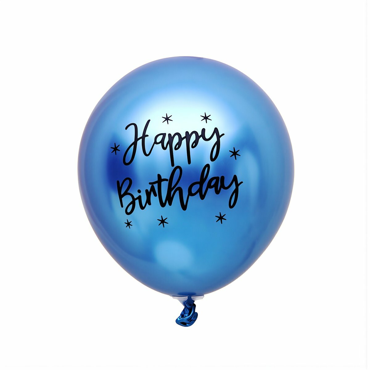 Воздушный шар металлический хром первый по списку декор с надписью Happy Birthday 12 дюймов для любого дня рождения, Шар с надписью Happy Birthday, металлический синий