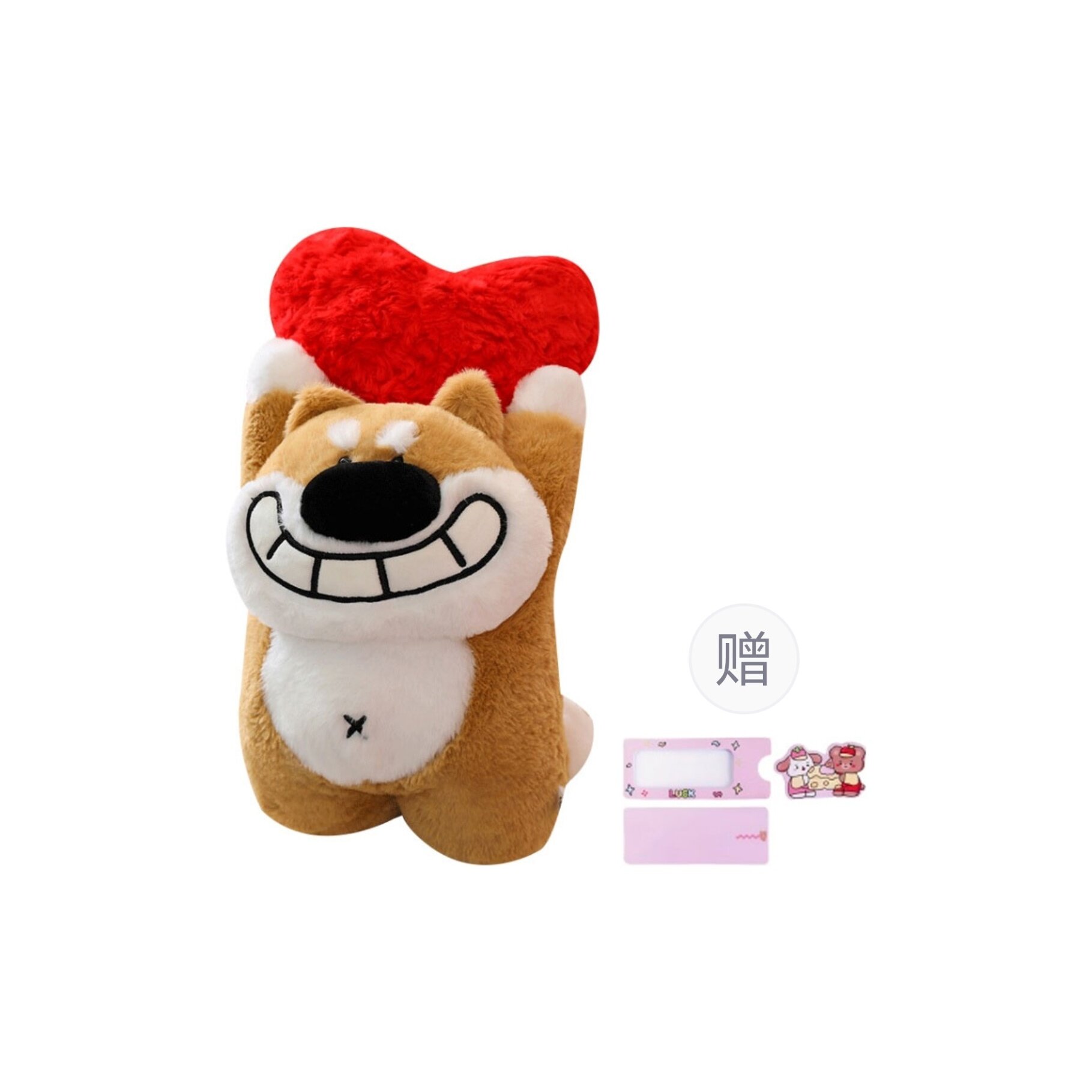 Куклы-щенки унисекс AOLETU "Apology Puppy Dolls", плюшевая кукла, Love Confession Apology Dog+Puppy Pull Tab Greeting Card, 35 см