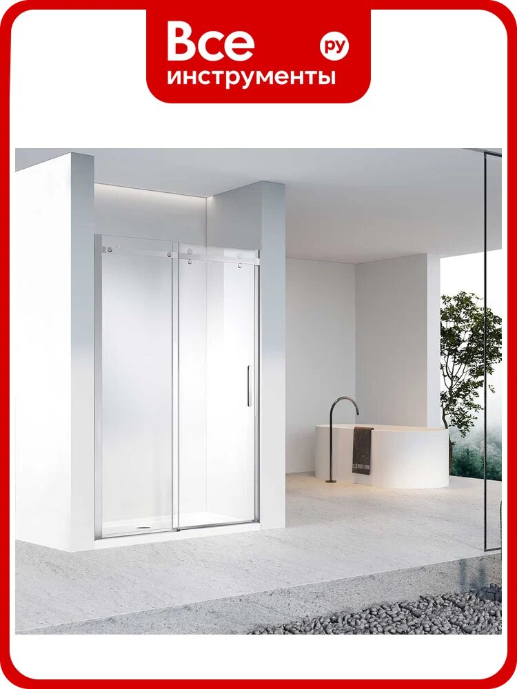 Душевая дверь VINCEA Como-N, 1600, хром, стекло прозрачное, VDS-4CN160CL
