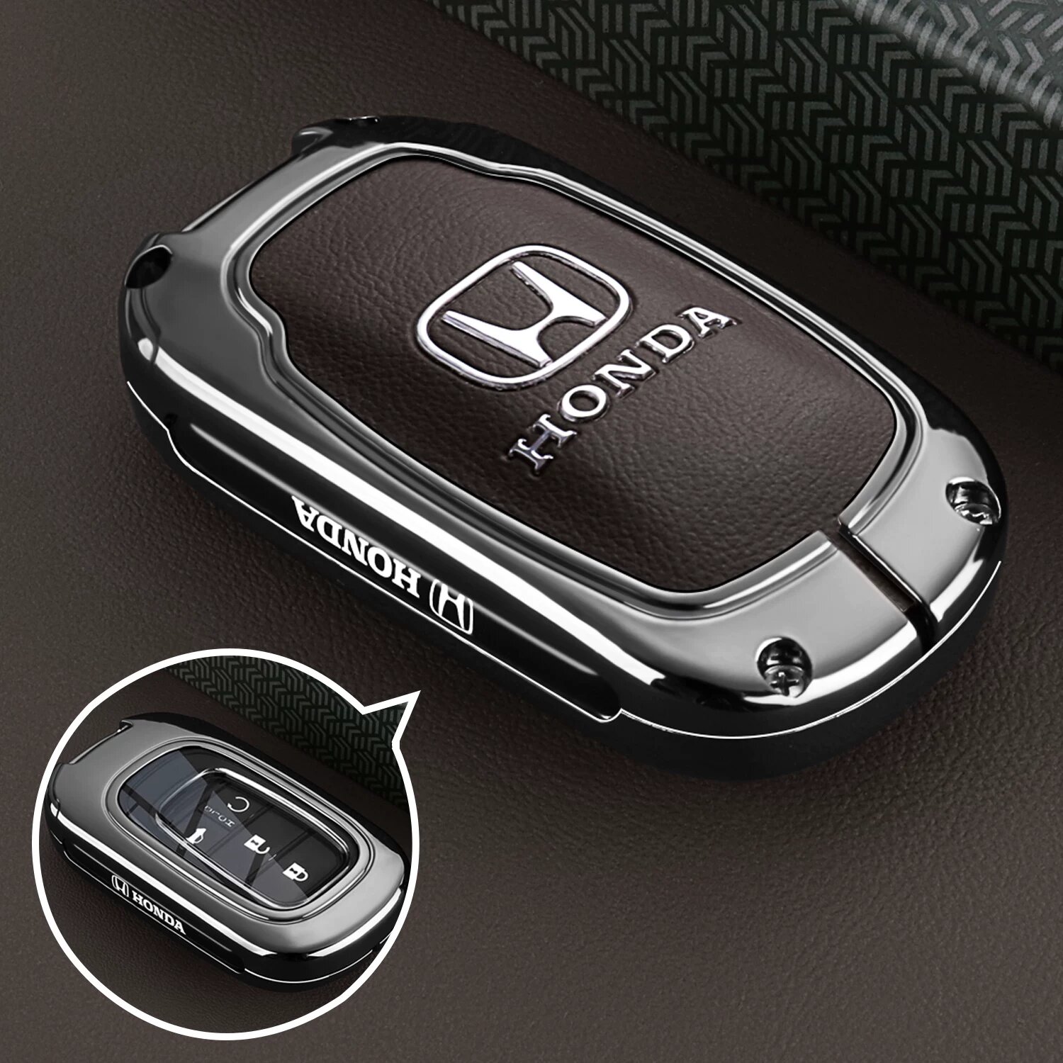 Хонда ключевая оболочка для CR-V, Civic, Accord A-стиль одинарная оболочка коричневый оригинальный аксессуар