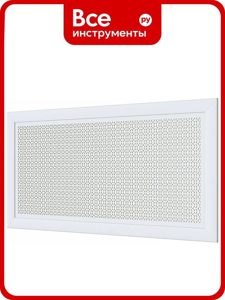 Декоративный экран для радиаторов и батарей Cosca Decor Модерн 600x1200 мм, белый, романико, с рамкой СПБ004396
