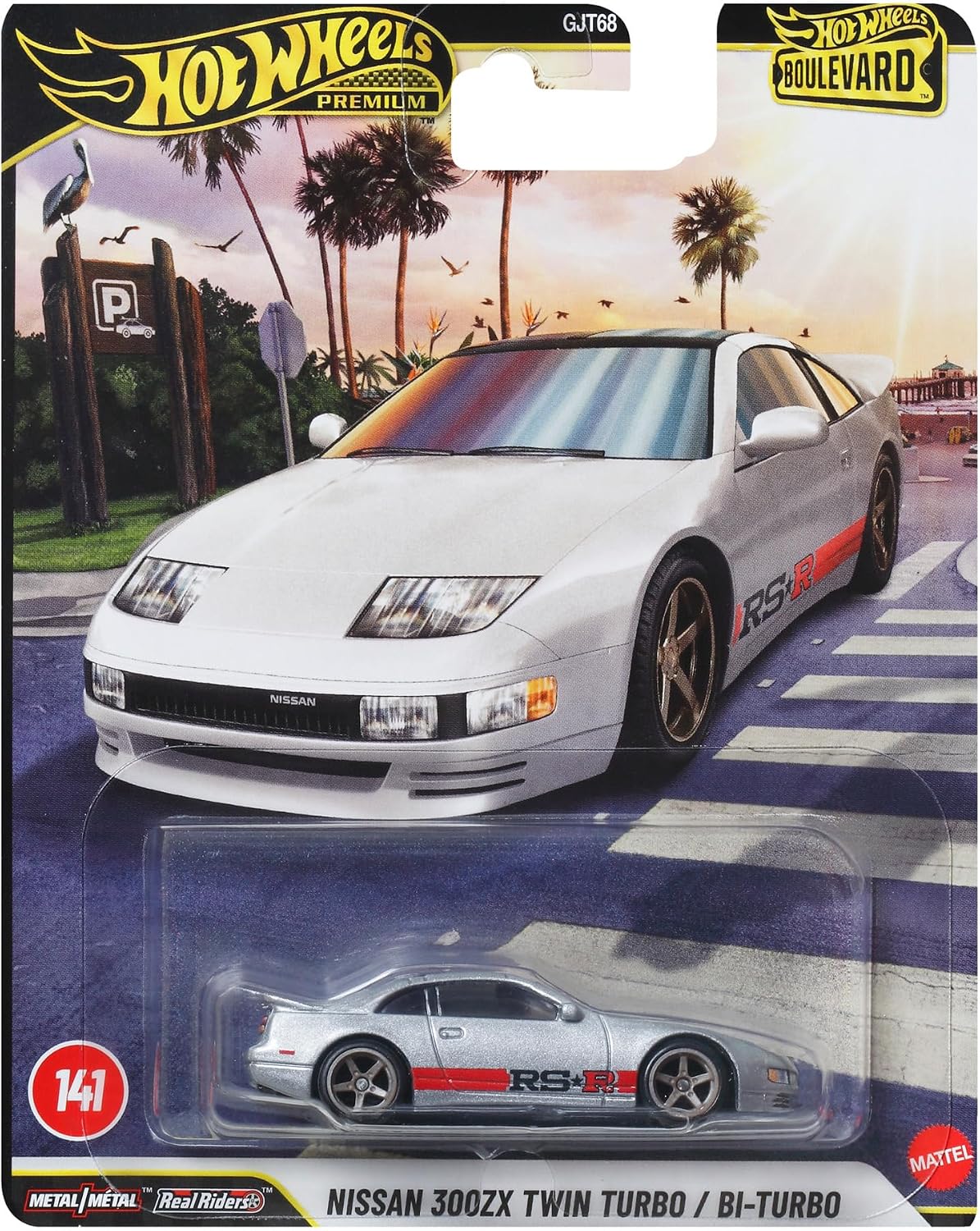 Hot Wheels Nissan 300ZX Twin Turbo Metalflake silver (коллекция Boulevard 2026, №141) - коллекционная Premium машинка