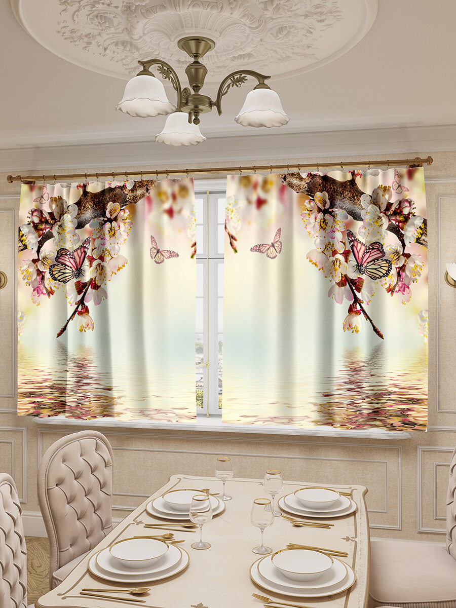 Шторы с фотопечатью LeJoy Home из габардина 180х290 см. (2 шт. 145х180 см (каждая).