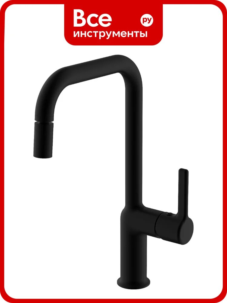 Смеситель для кухни VODA Колонна/Column Black черный CLM519B