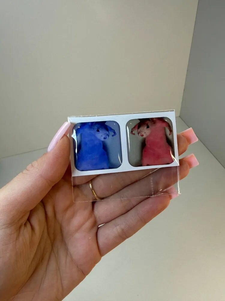 Парные 3D наклейки на чехол телефона, Стикерпак с парными