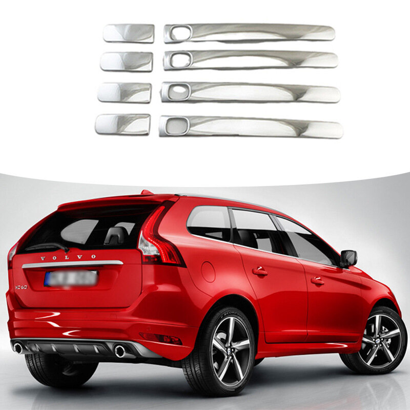 Электролакированная накладка на дверную ручку для Volvo XC60 S60L V60 V40 2012-2019, без отверстий, без поддержки